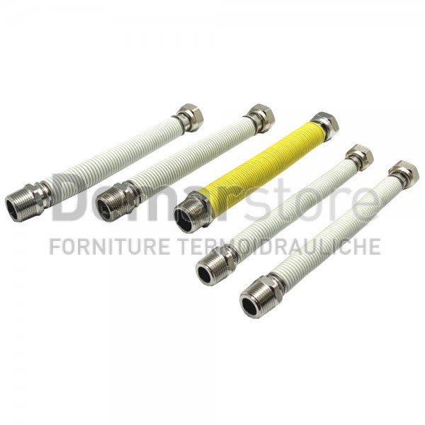 Kit Flessibili Acciaio Inox Estensibili Rivestiti da 200-400 mm Kit Flessibili Acciaio Inox Estensibili Rivestiti da 200-400 mm
