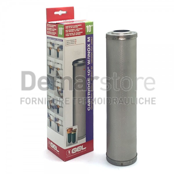 GEL | Cartuccia a Rete Lavabile Inox | 10" | 90µm | per Depura 1000 GEL | Cartuccia a Rete Lavabile Inox | 10" | 90µm | per Depura 1000