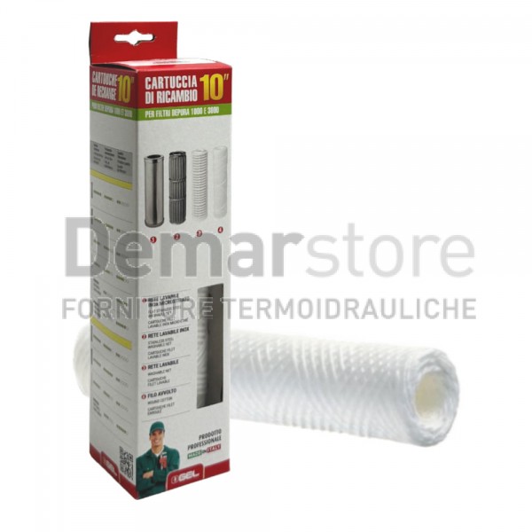 GEL | Cartuccia a Filo Avvolto | 10" | 20µm | per Depura 1000 | 10303050 GEL | Cartuccia a Filo Avvolto | 10" | 20µm | per Depura 1000 | 10303050