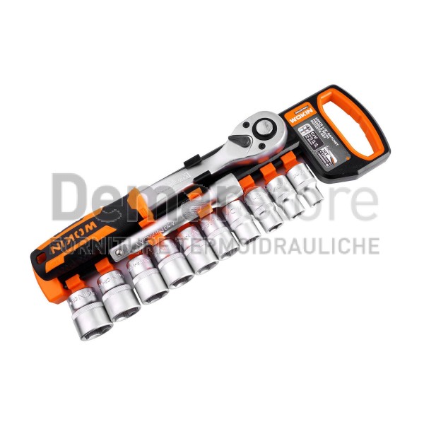 WOKIN | 154838 | Chiave a Bussola Esagonali attacco 3/8" da mm.8 a 19