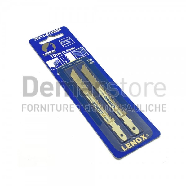 Set 2 Lame per Seghetto Alternativo Bi-Metal | 10 TPI | Lunghezza mm.100 | Legno e Metalli Set 2 Lame per Seghetto Alternativo Bi-Metal | 10 TPI | Lunghezza mm.100 | Legno e Metalli