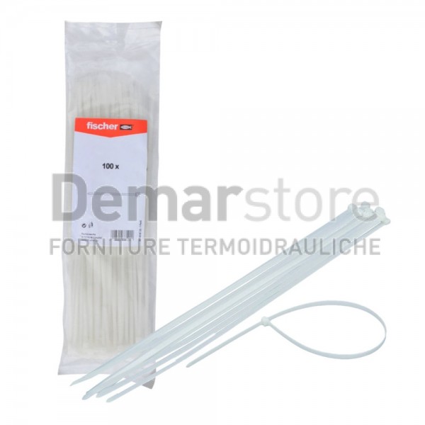 Fascette di Cablaggio in Nylon | Bianche | 4.8x430 mm | (Pz.100)