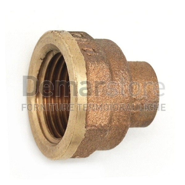 Raccordo Bronzo a Saldare Diritto Femmina 28 x 1"1/4 Raccordo Bronzo a Saldare Diritto Femmina 28 x 1"1/4