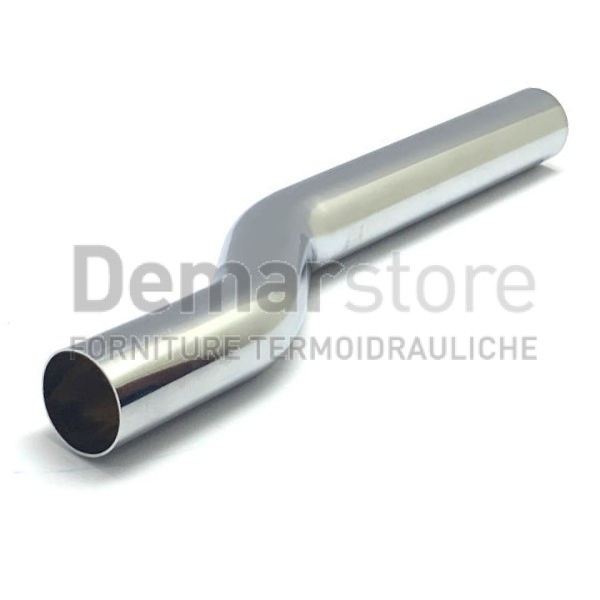 Canotto Diritto Eccentrico in Ottone Pesante Cromato D.32x300mm