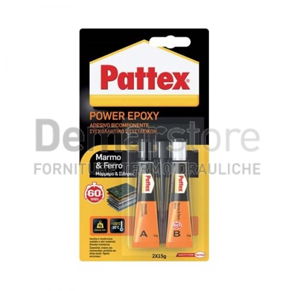 Adesivo Epossidico Bicomponente Pattex POWER EPOXY in Tubetti 2 x 15g Adesivo Epossidico Bicomponente Pattex POWER EPOXY in Tubetti 2 x 15g