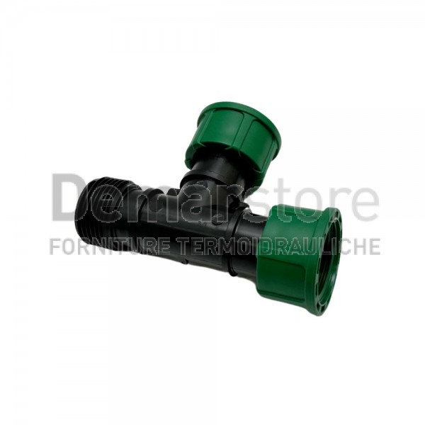 Raccordo Irrigazione a Tee con Ghiera Girevole 1" MFF Raccordo Irrigazione a Tee con Ghiera Girevole 1" MFF