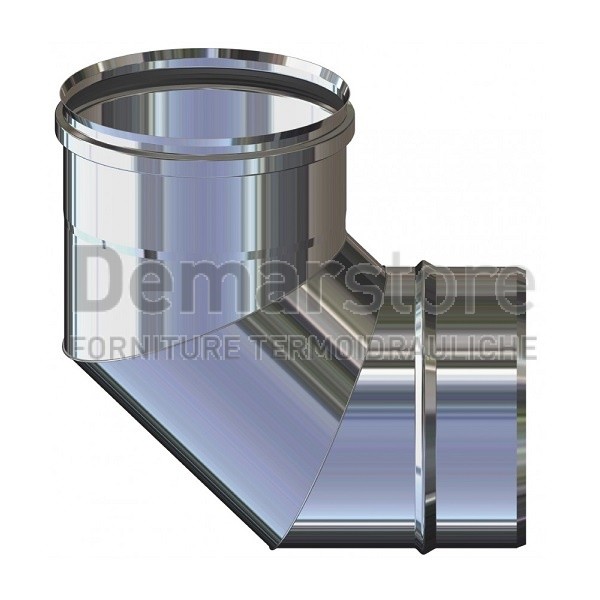 Curva Acciaio Inox 304 Mono Parete 90° Diam.  100