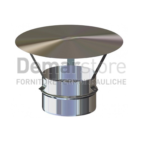 Cappello Cinese Acciaio Inox 304 Mono Parete Diam.  100