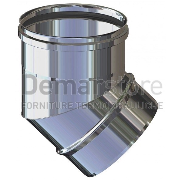 Curva Acciaio Inox 304 Mono Parete 45° Diam. 100 Curva Acciaio Inox 304 Mono Parete 45° Diam. 100