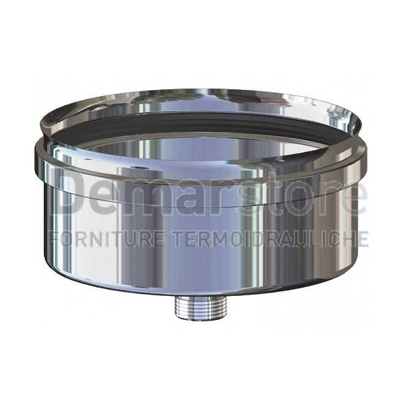 Tappo Acciaio Inox 304 Mono Parete con Spurgo Femmina Diam. 150 Tappo Acciaio Inox 304 Mono Parete con Spurgo Femmina Diam. 150