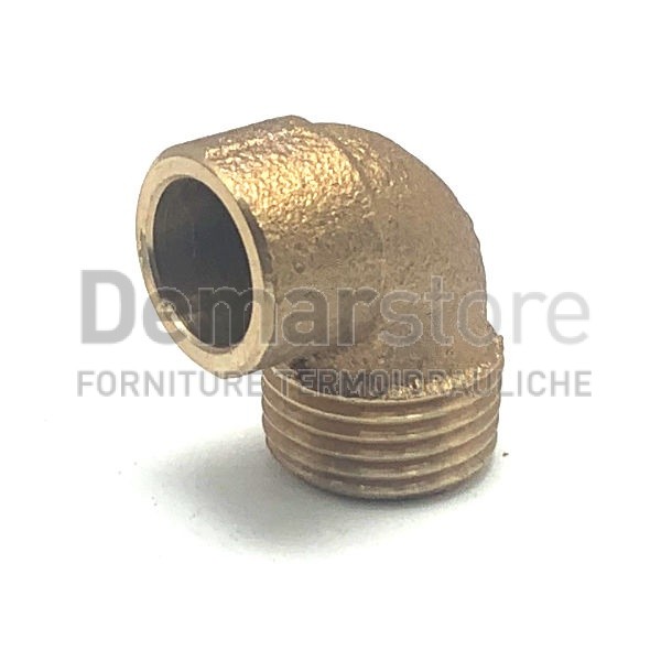Gomito Bronzo a Saldare Maschio 12 x 1/2" Gomito Bronzo a Saldare Maschio 12 x 1/2"