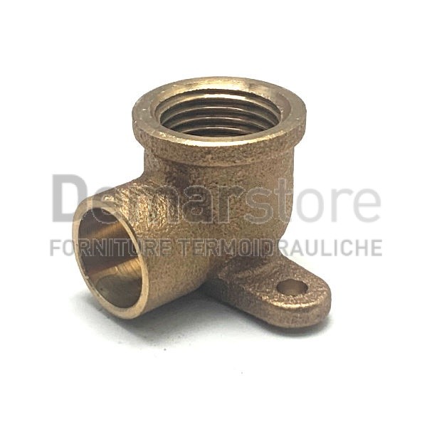 Gomito Bronzo a Saldare Femmina Flangiato 14 x 1/2"