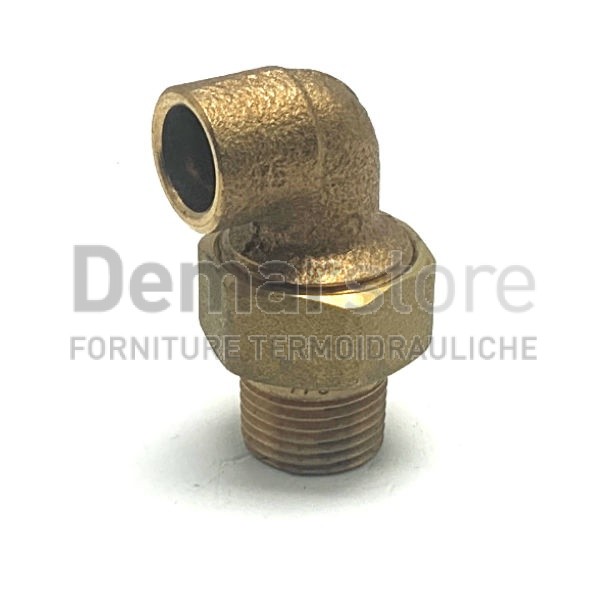 Bocchettone Bronzo a Saldare Curvo Maschio 18 x 1/2"