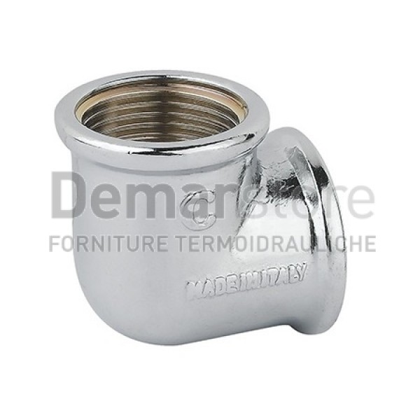 Gomito Ottone Cromato Lucido FF 1/2" Gomito Ottone Cromato Lucido FF 1/2"