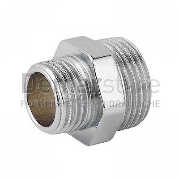 Nipplo Ridotto Ottone Cromato Lucido Maschio 3/4" x 1/2" Nipplo Ridotto Ottone Cromato Lucido Maschio 3/4" x 1/2"