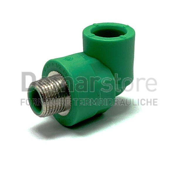 Gomito in PPR Maschio 90° Diam. 25x3/4" Gomito in PPR Maschio 90° Diam. 25x3/4"
