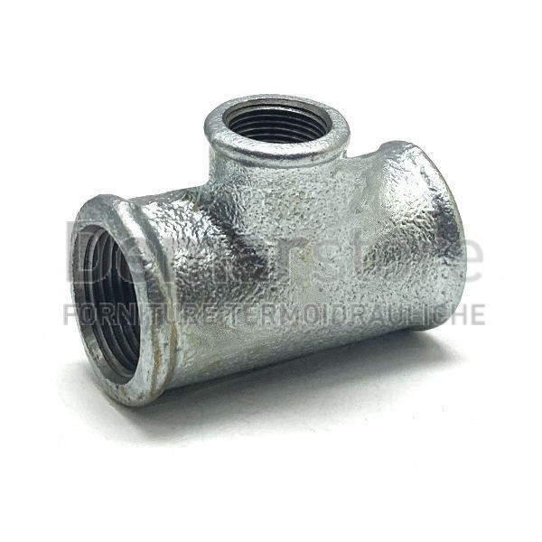 Tee Zincata Ridotta Femmina 3/4"x1/2"x3/4" Tee Zincata Ridotta Femmina 3/4"x1/2"x3/4"