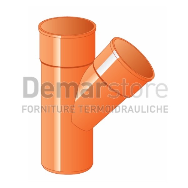 Braga Arancio PVC 45° MF Diam.125