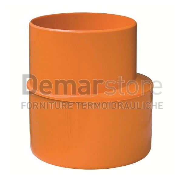 Aumento Arancio PVC Eccentrico Diam. F. 50 x M. 63 Aumento Arancio PVC Eccentrico Diam. F. 50 x M. 63