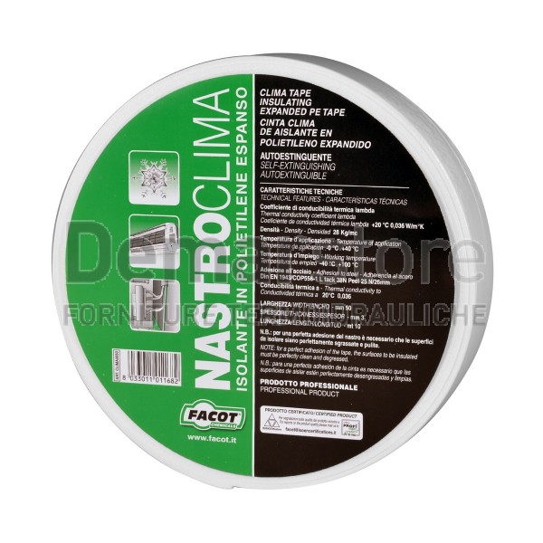 Nastro Anticondensa in Polietilene Espanso mm.50x3 Rotolo mt.10 Bianco