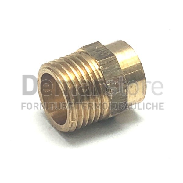 Raccordo Bronzo a Saldare Diritto Maschio 16 x 3/8" Raccordo Bronzo a Saldare Diritto Maschio 16 x 3/8"