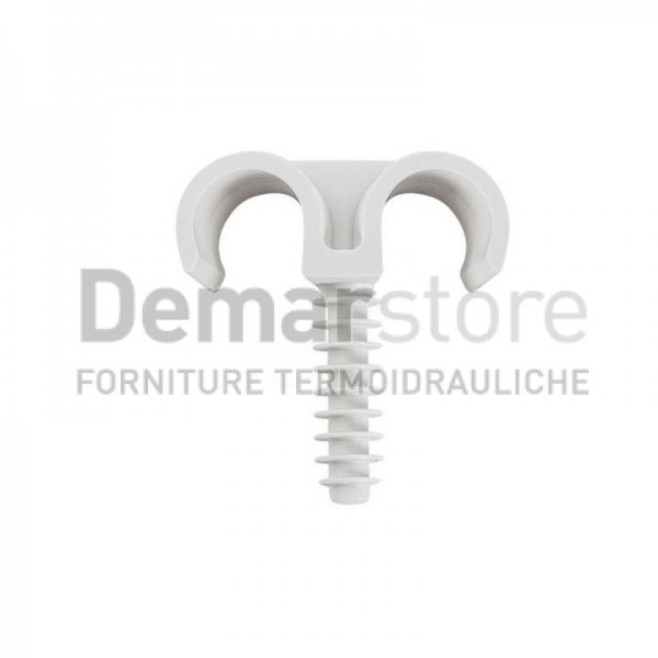 Collare Fissatubo in Nylon a Percussione Doppio Diam. 25 Collare Fissatubo in Nylon a Percussione Doppio Diam. 25