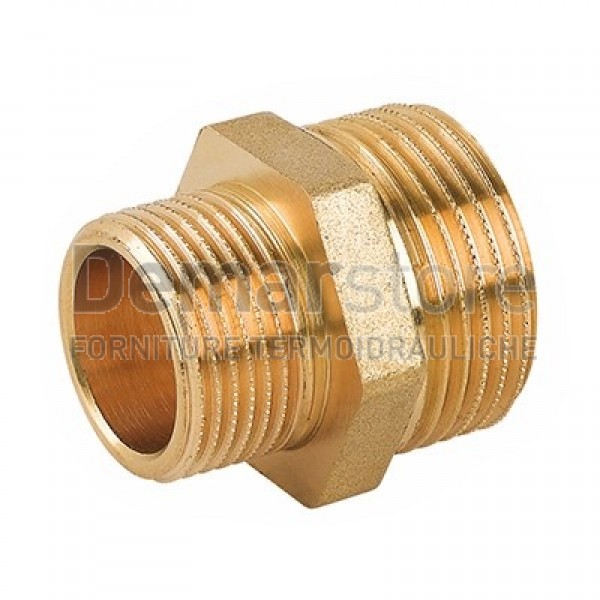 Nipplo Ridotto in Ottone Giallo Maschio 3/8" x 1/4" Nipplo Ridotto in Ottone Giallo Maschio 3/8" x 1/4"
