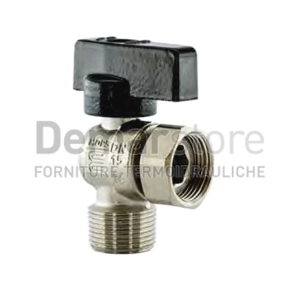 Valvola a Sfera a Squadra con Dado Girevole MF 1/2" Valvola a Sfera a Squadra con Dado Girevole MF 1/2"