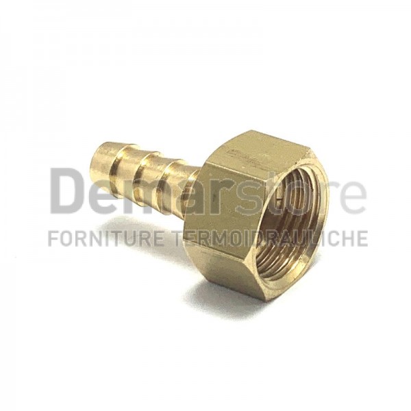 Raccordo Portagomma in Ottone Diam. 14 x 1/2" Metano | Femmina Raccordo Portagomma in Ottone Diam. 14 x 1/2" Metano | Femmina