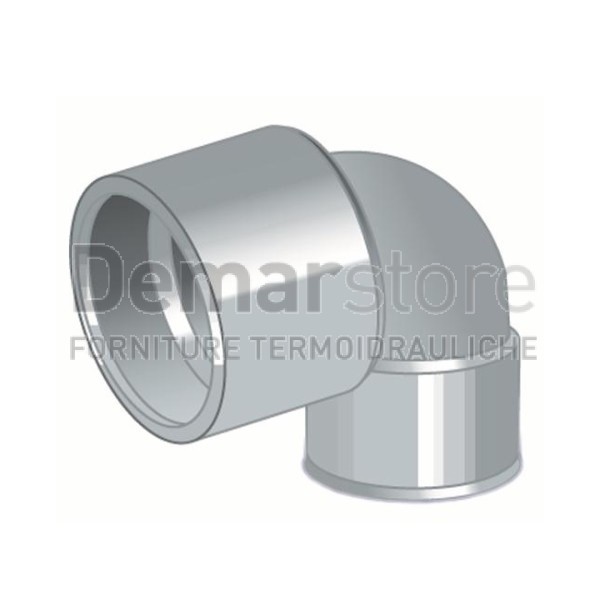 Curva Tecnica Grigia PVC ad Incollaggio FF Diam. 50 x 32