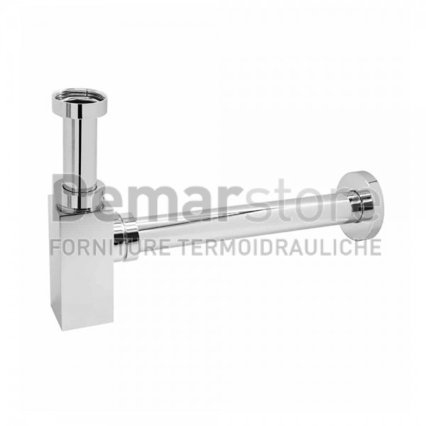 Sifone a Bottiglia LUX 1"1/4 Quadro Cromo Sifone a Bottiglia LUX 1"1/4 Quadro Cromo