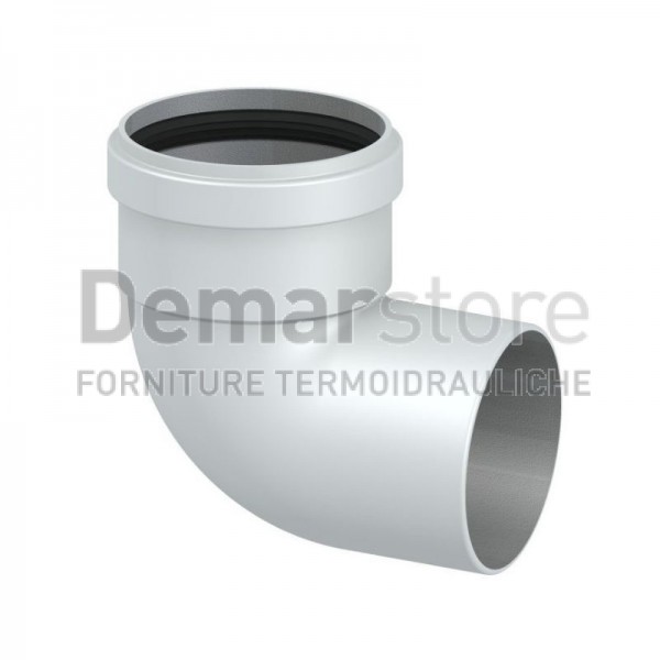 Curva in Alluminio per Scarico Caldaie 90° MF Diam. 80 Curva in Alluminio per Scarico Caldaie 90° MF Diam. 80