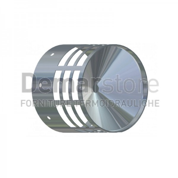 Terminale Inox con Griglia Antintrusione Diam. 80