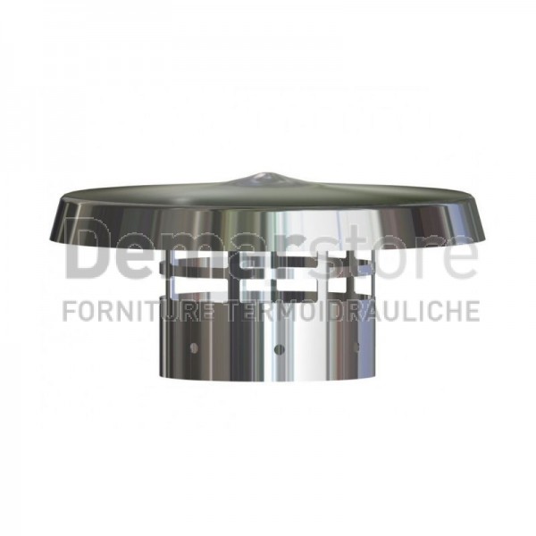 Terminale Inox con Cappello e Griglia Antintrusione Diam. 80 Terminale Inox con Cappello e Griglia Antintrusione Diam. 80