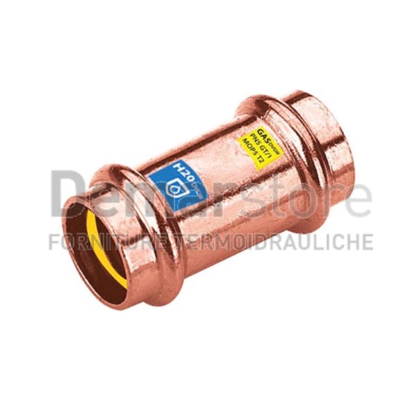 Manicotto a Pressare in Rame per Acqua-Gas FF Diam. 18 Manicotto a Pressare in Rame per Acqua-Gas FF Diam. 18