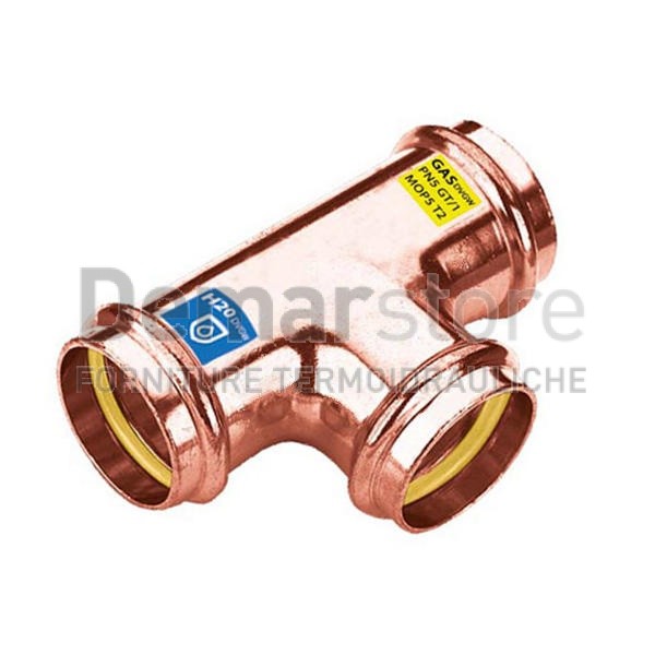 Tee a Pressare in Rame per Acqua-Gas FFF Diam. 18 Tee a Pressare in Rame per Acqua-Gas FFF Diam. 18