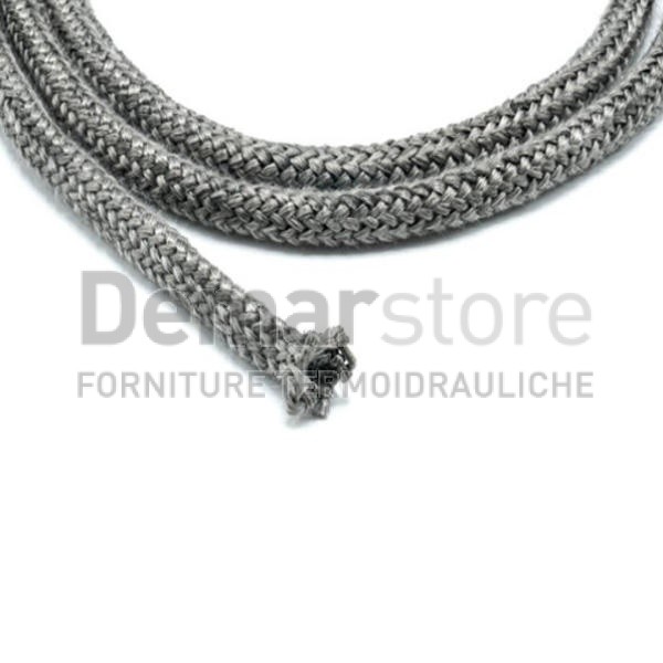 Treccia in Fibra di Vetro "Nera" Tonda TRICOTEX Interno Cavo Diam. 12 mm "al Metro