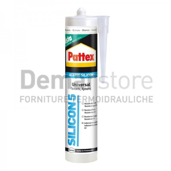 Silicone Sigillante Pattex Antimuffa Universale 280ml | Bianco Silicone Sigillante Pattex Antimuffa Universale 280ml | Bianco