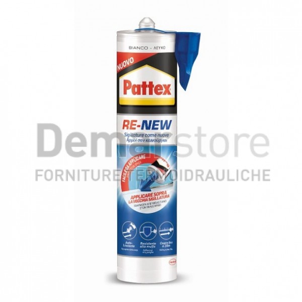 Silicone Sigillante Pattex Bagno Sano RE-NEW | 280ml | Bianco Silicone Sigillante Pattex Bagno Sano RE-NEW | 280ml | Bianco