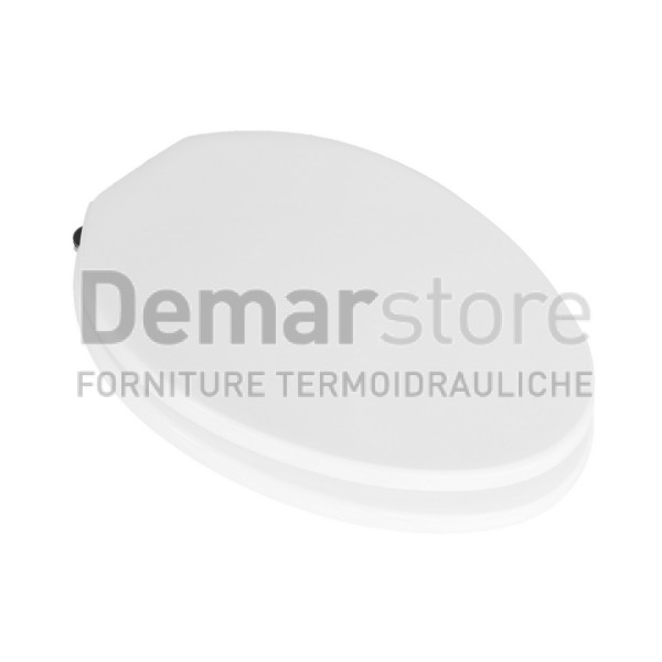 Sedile WC per Vaso in Ceramica | Cerniere Tipo A | Forma 1 | Lungh. 48 cm | Largh. 38 cm Sedile WC per Vaso in Ceramica | Cerniere Tipo A | Forma 1 | Lungh. 48 cm | Largh. 38 cm