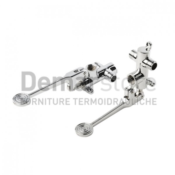 Miscelatore a Pedale | Pavimento-Parete | Ingresso Acqua Fredda + Calda | Diam. 1/2" Miscelatore a Pedale | Pavimento-Parete | Ingresso Acqua Fredda + Calda | Diam. 1/2"