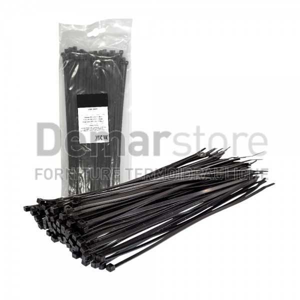 Fascette di Cablaggio in Nylon | Nere | 3.6x200 mm | (Pz.100) Fascette di Cablaggio in Nylon | Nere | 3.6x200 mm | (Pz.100)