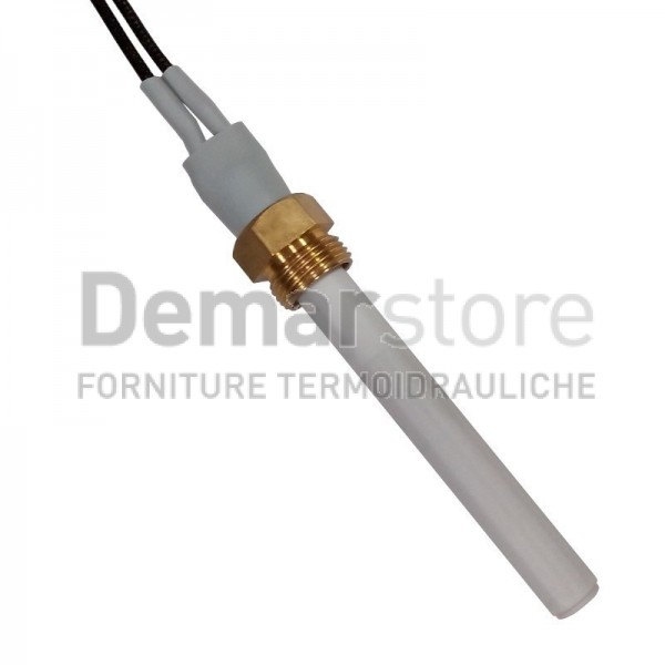 Resistenza Candeletta Stufe a Pellet | Ceramica Forata | M.3/8" | Ø 10,5 | L.81mm | W.250 | Lungh.Tot. 88mm Resistenza Candeletta Stufe a Pellet | Ceramica Forata | M.3/8" | Ø 10,5 | L.81mm | W.250 | Lungh.Tot. 88mm