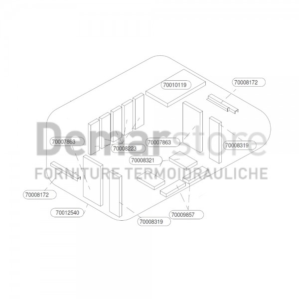 Kit Refrattari Completo Thermorossi per CLASS 312 Ventilata | 70012540