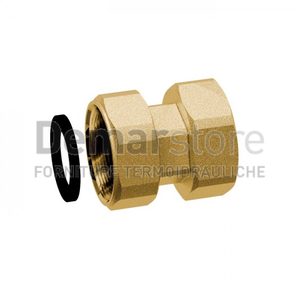 Codolo in Ottone FAR con Calotta Girevole e Guarnizione Piana | FF | 1"x1" Codolo in Ottone FAR con Calotta Girevole e Guarnizione Piana | FF | 1"x1"