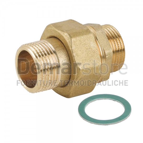 Bocchettone in Ottone Giallo | Diritto con Sede Piana | MM | Diam. 3/4" Bocchettone in Ottone Giallo | Diritto con Sede Piana | MM | Diam. 3/4"