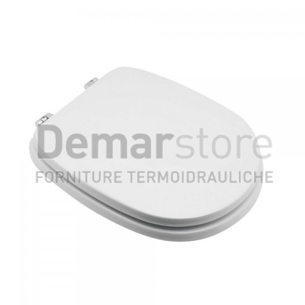 Sedile WC per Vaso in Ceramica | Cerniere Tipo A | Forma 6 | Lungh. 40-45,2 cm | Largh. 34,5 cm Sedile WC per Vaso in Ceramica | Cerniere Tipo A | Forma 6 | Lungh. 40-45,2 cm | Largh. 34,5 cm