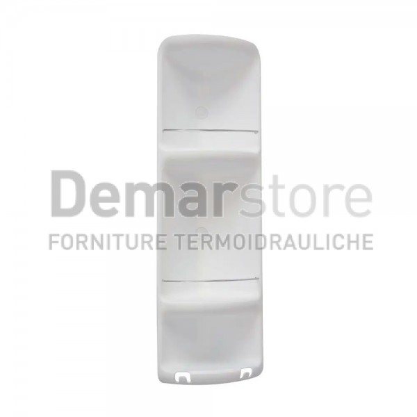 Angoliera Doccia CAESAR a 3 Ripiani in PVC Bianca