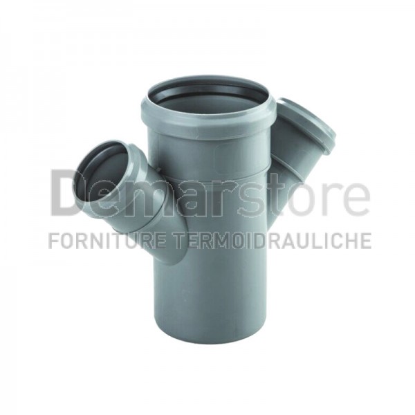 Braga Innesto Ridotta Doppia per Scarichi a 45° D. 90x40x40 Braga Innesto Ridotta Doppia per Scarichi a 45° D. 90x40x40