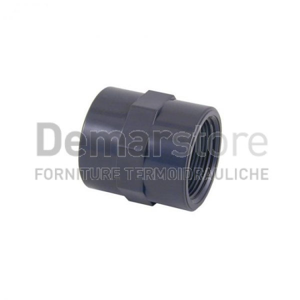 Manicotto in PVC-U | PN16 | Filettato FF | Diam. 1"1/4 Manicotto in PVC-U | PN16 | Filettato FF | Diam. 1"1/4